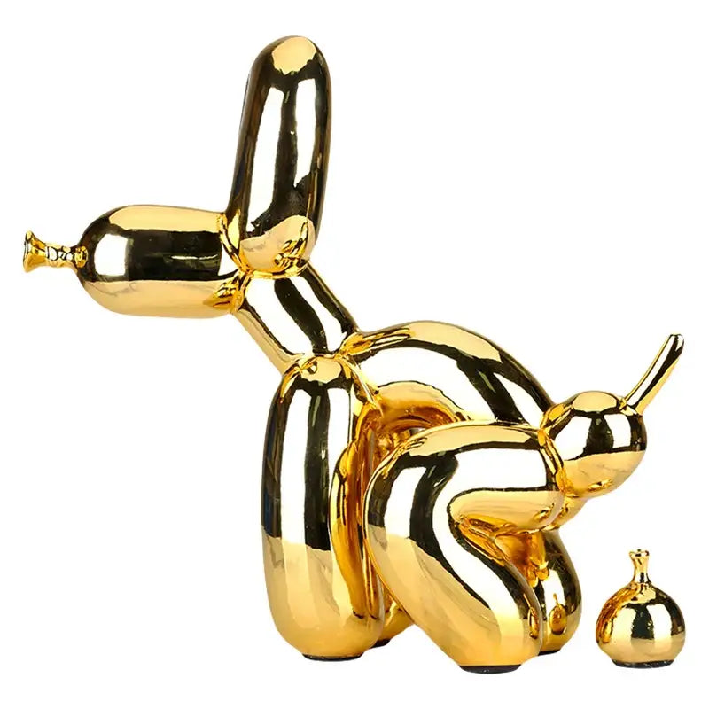 Modern gold balloon dog statue living room resin art sculpture