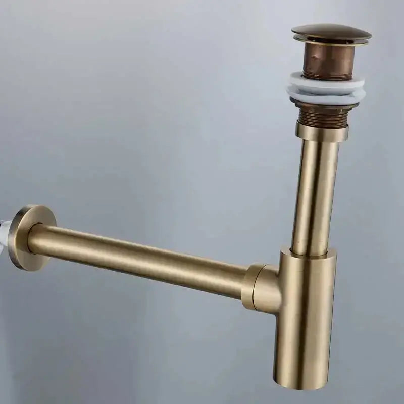 Modern gold basin tap siphon kit bathroom pop up drain