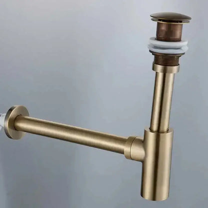 Modern gold basin tap siphon kit bathroom pop up drain