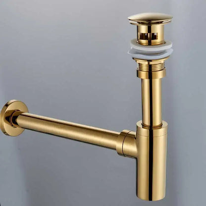Modern gold basin tap siphon kit bathroom pop up drain