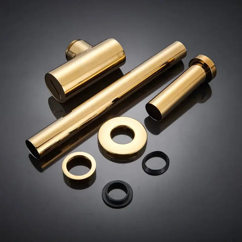 Modern gold basin tap siphon kit bathroom pop up drain