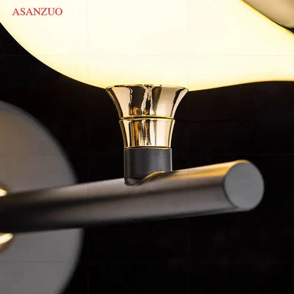 Modern gold bird led wall lamp for bedroom decor