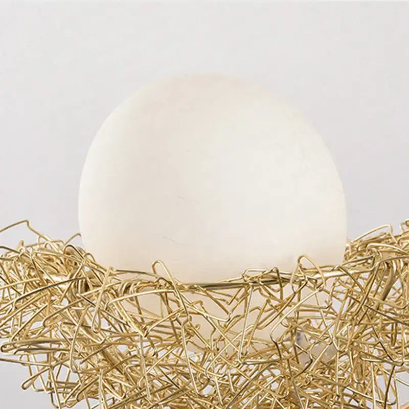 Modern gold bird nest glass pendant lights for dining room