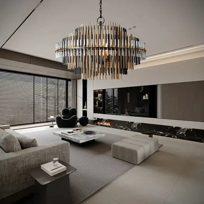 Modern gold & black brass pendant light for dining room