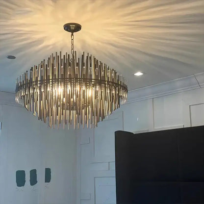 Modern gold & black brass pendant light for dining room