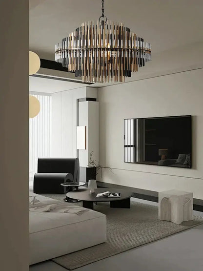 Modern gold & black brass pendant light for dining room