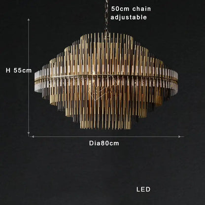 Modern gold & black brass pendant light for dining room