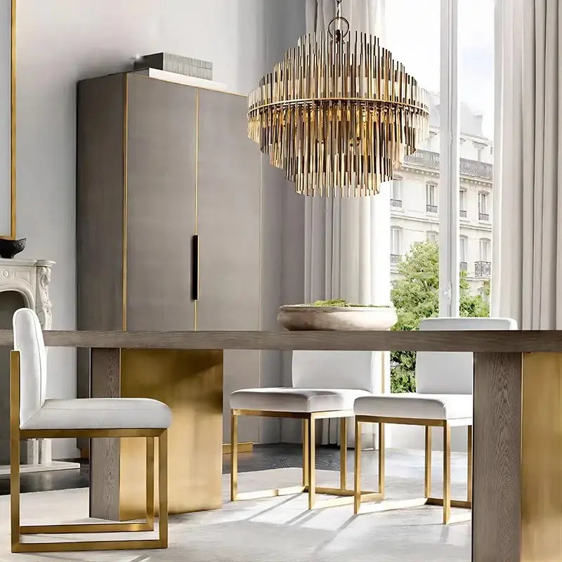 Modern gold & black brass pendant light for dining room