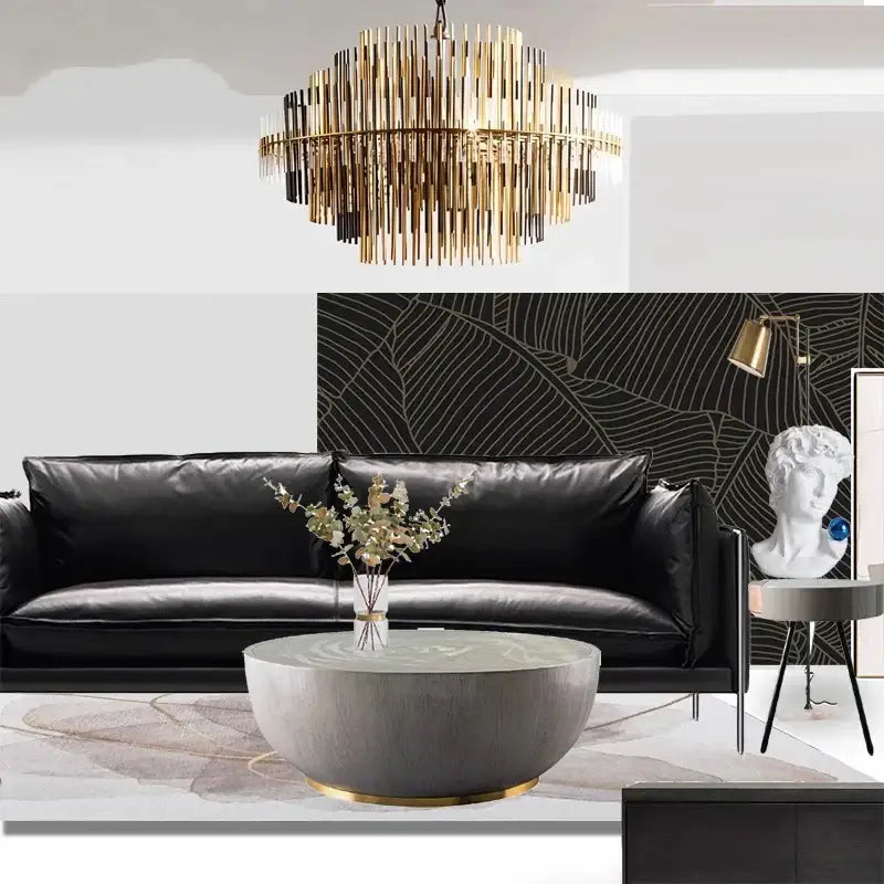 Modern gold & black brass pendant light for dining room