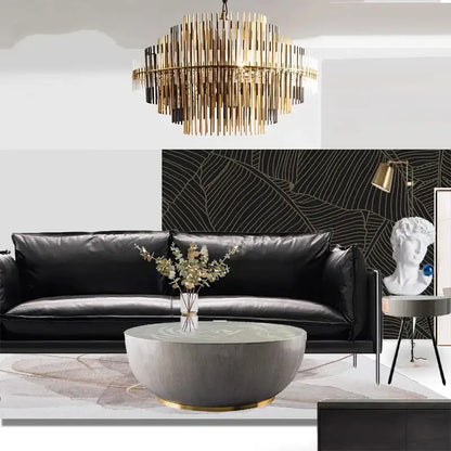 Modern gold & black brass pendant light for dining room