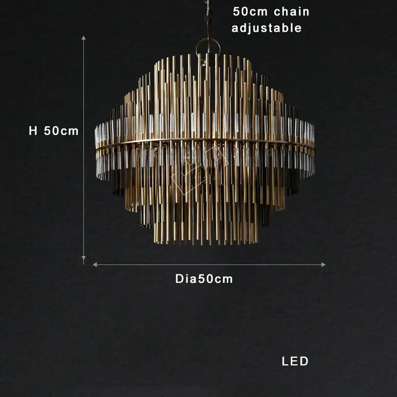 Modern gold & black brass pendant light for dining room