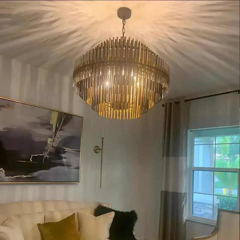 Modern gold & black brass pendant light for dining room