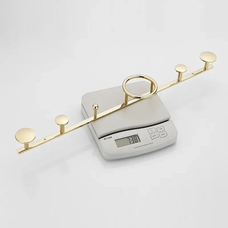 Modern gold & black brass towel hook set bathroom wall hanger