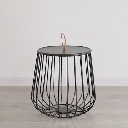 Modern gold & black coffee table living room wireframe side tables