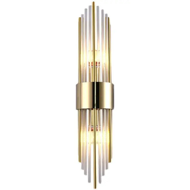 Modern gold & black crystal wall lamp for living room