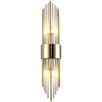 Modern gold & black crystal wall lamp for living room