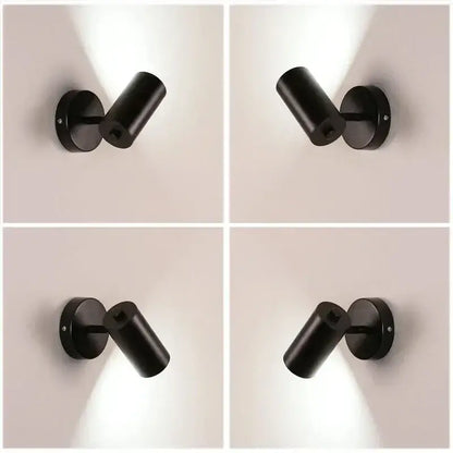 Modern gold & black cylindrical led wall lamp for living room