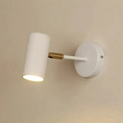 Modern gold & black cylindrical led wall lamp for living room
