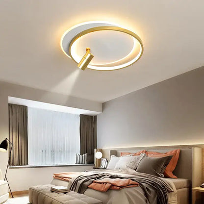 Modern gold & black dimmable led ceiling lights living room