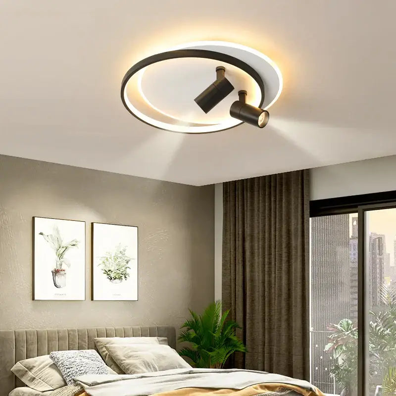 Modern gold & black dimmable led ceiling lights living room