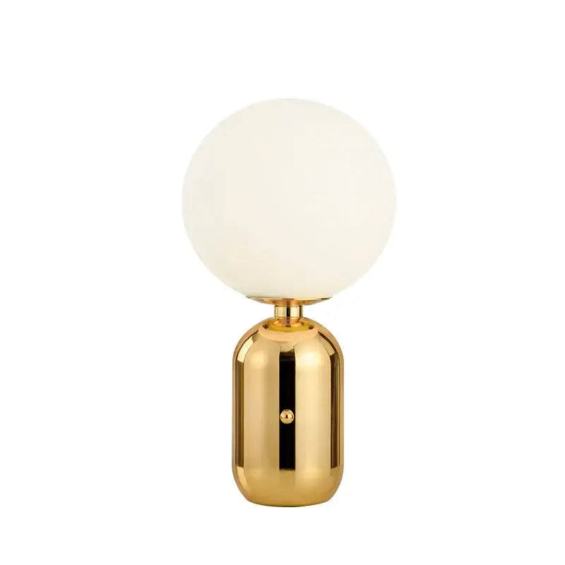 Modern gold & black decorbites glass ball led desk lamp bedroom light