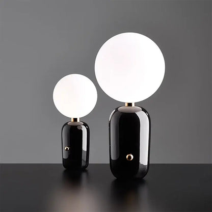 Modern gold & black decorbites glass ball led desk lamp bedroom light
