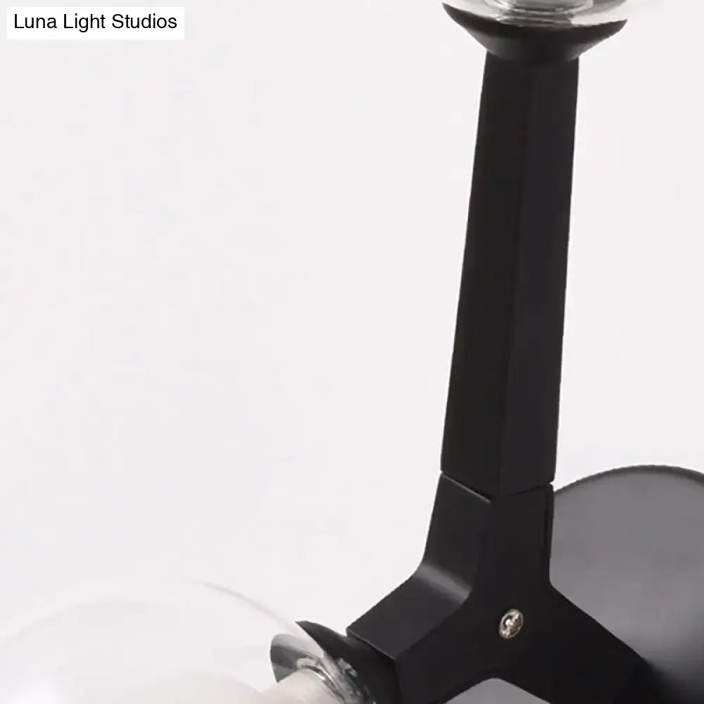 Modern gold & black double globe wall lamp corridor sconce light