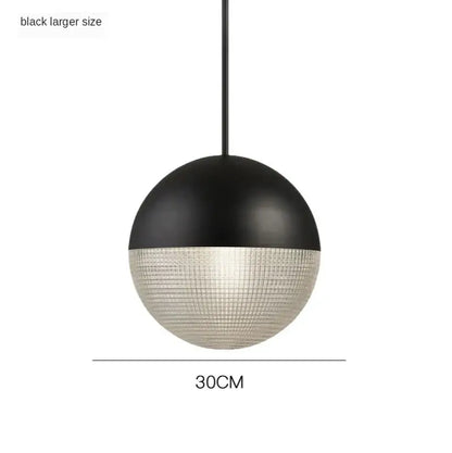 Modern gold & black glass ball led pendant light bedroom decor