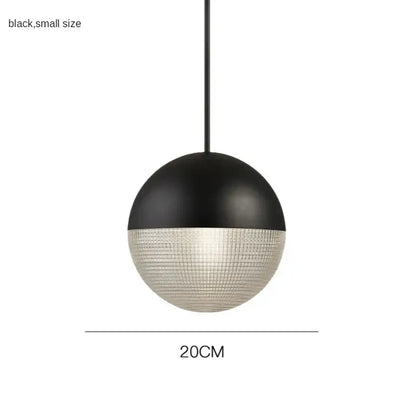 Modern gold & black glass ball led pendant light bedroom decor
