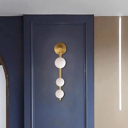 Modern gold & black glass ball wall lights living room
