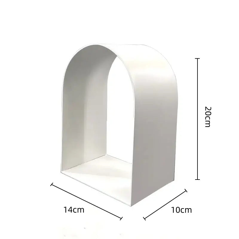 Modern gold & black golden arches metal sculpture living room bookend