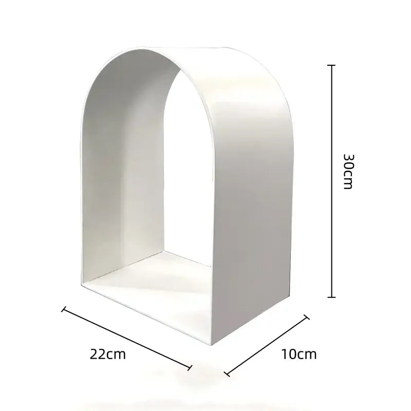 Modern gold & black golden arches metal sculpture living room bookend