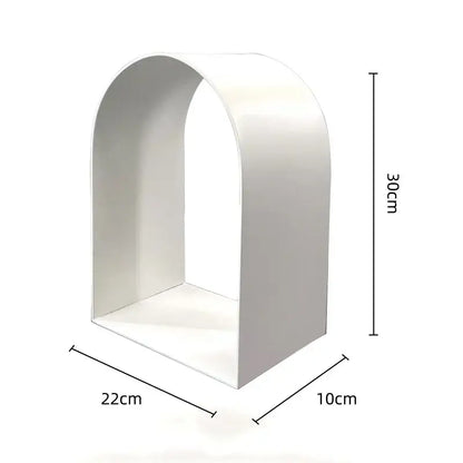 Modern gold & black golden arches metal sculpture living room bookend