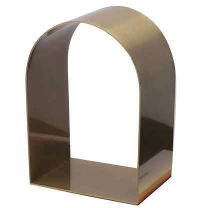 Modern gold & black golden arches metal sculpture living room bookend