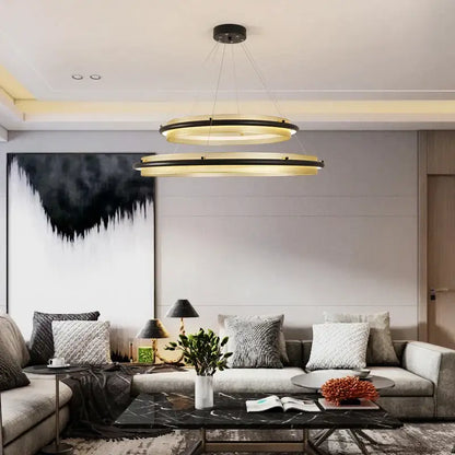 Modern gold & black honeycomb round pendant light for dining room