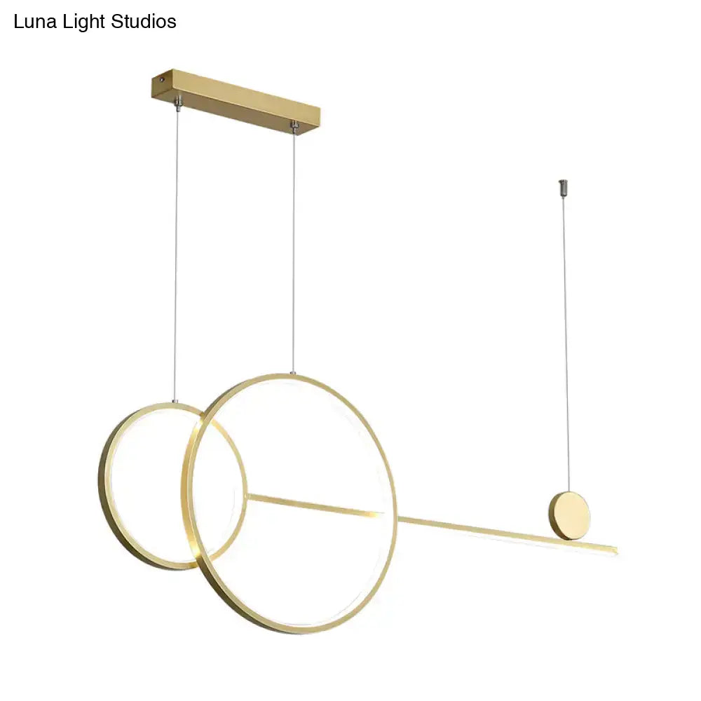 Modern gold & black led acrylic chandelier kitchen island light