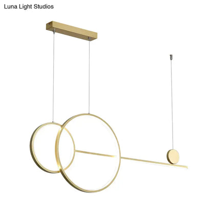 Modern gold & black led acrylic chandelier kitchen island light