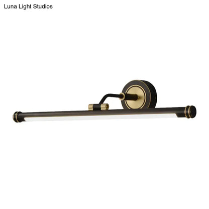 Modern gold & black led vanity light fixture bathroom wall sconce