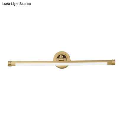 Modern gold & black led vanity light fixture bathroom wall sconce