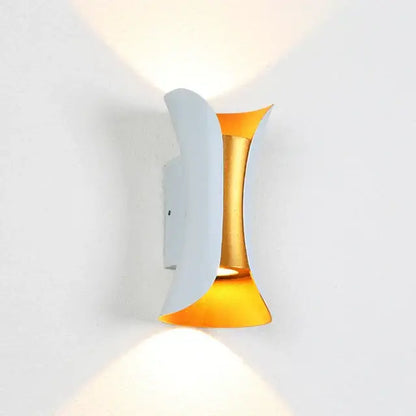 Modern gold & black led wall light garden decor sconce