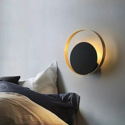 Modern gold & black led wall sconce – living room decor light