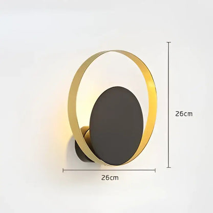 Modern gold & black led wall sconce – living room decor light
