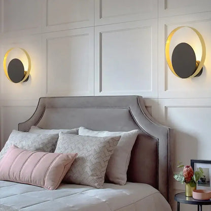 Modern gold & black led wall sconce – living room decor light