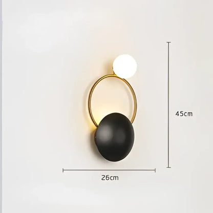 Modern gold & black led wall sconce – living room decor light