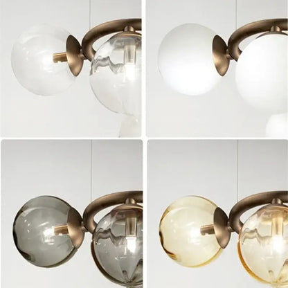 Modern gold black magic bean ceiling chandelier dining room light