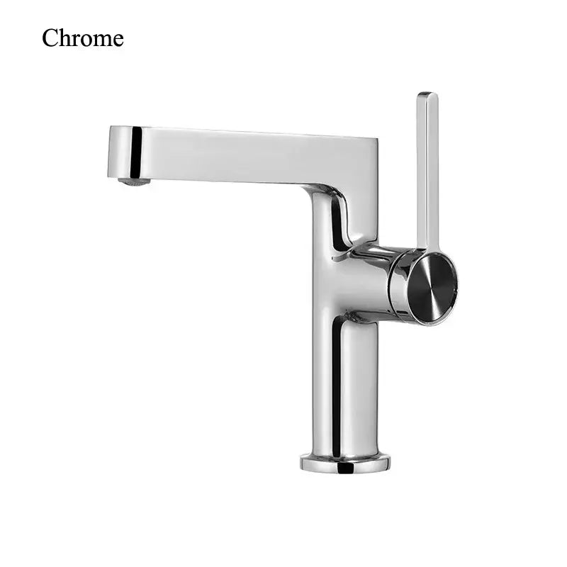 Modern gold & black minimalist basin faucet bathroom tap