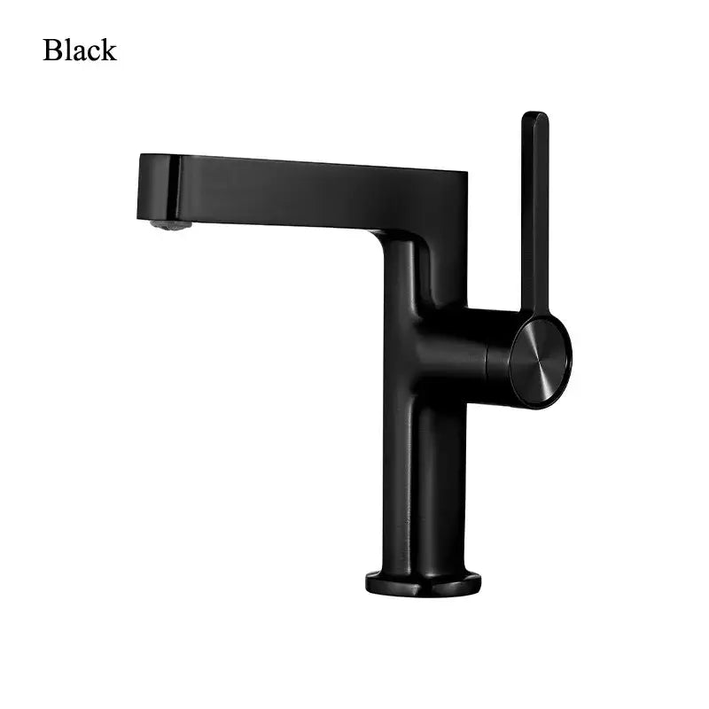 Modern gold & black minimalist basin faucet bathroom tap