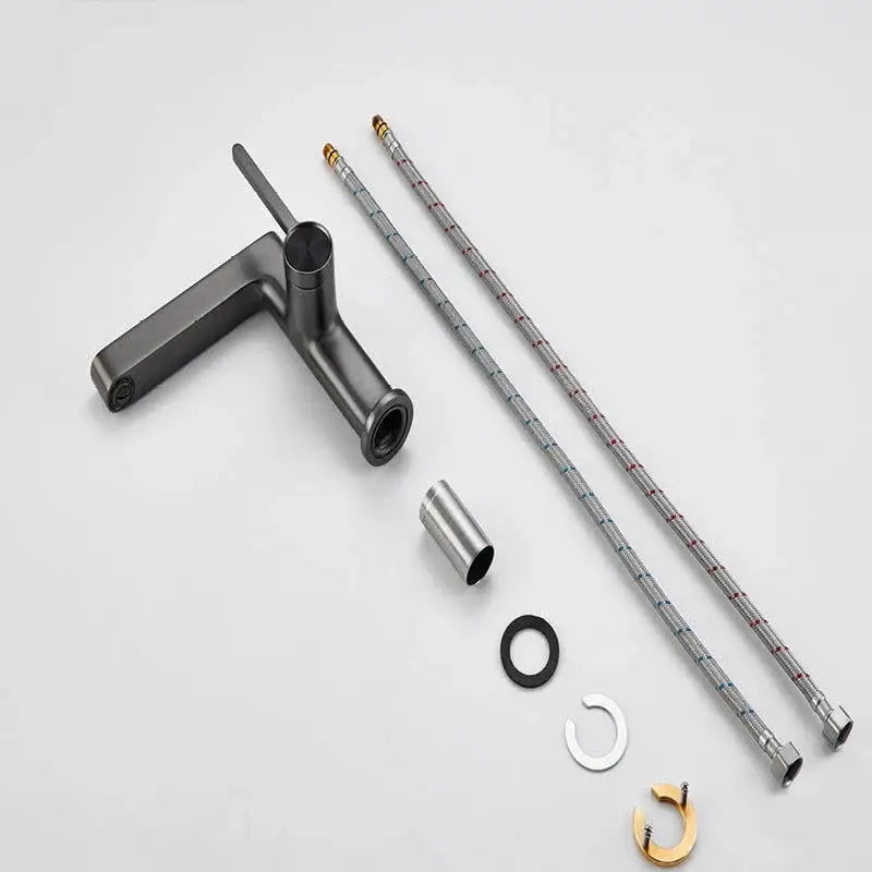 Modern gold & black minimalist basin faucet bathroom tap
