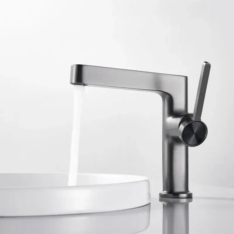 Modern gold & black minimalist basin faucet bathroom tap