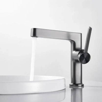 Modern gold & black minimalist basin faucet bathroom tap